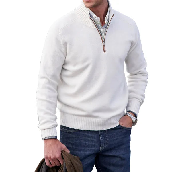Men's Casual Quarter Zip Sweater
