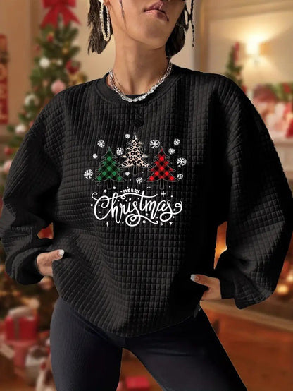 Festive Holiday Tree Sweatshirt for Women