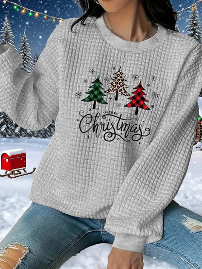 Festive Holiday Tree Sweatshirt for Women