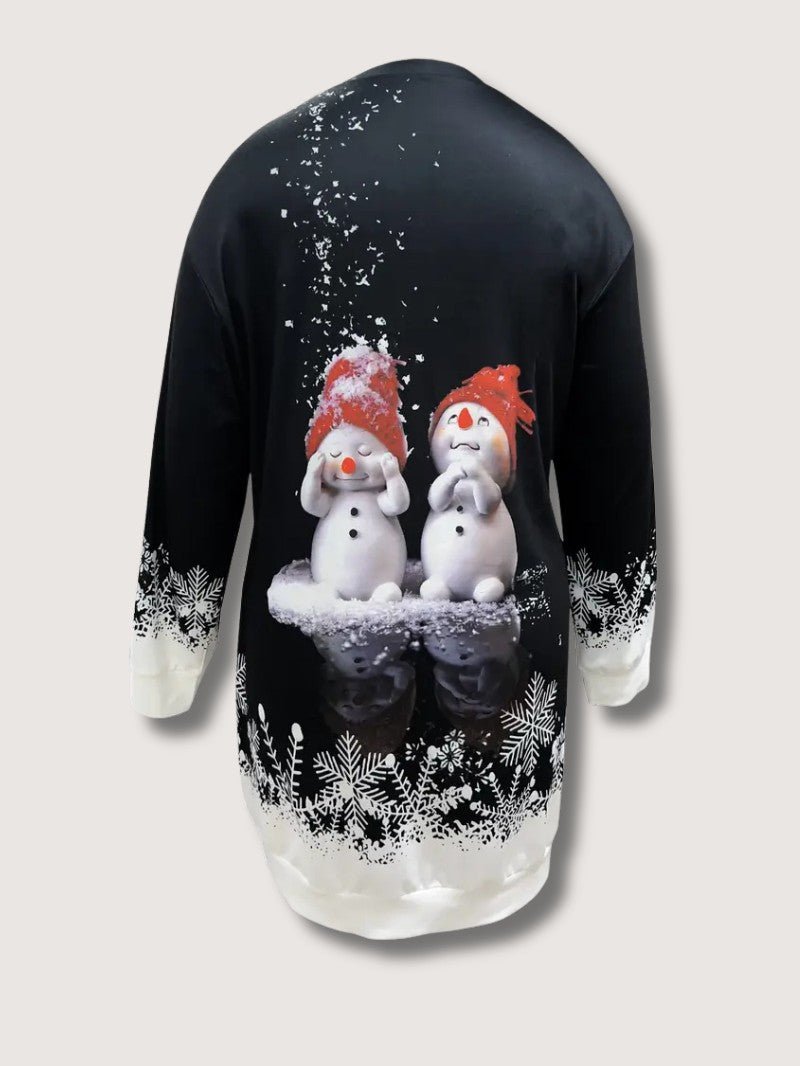 Ladies' Festive Snowman Graphic Sweatshirt