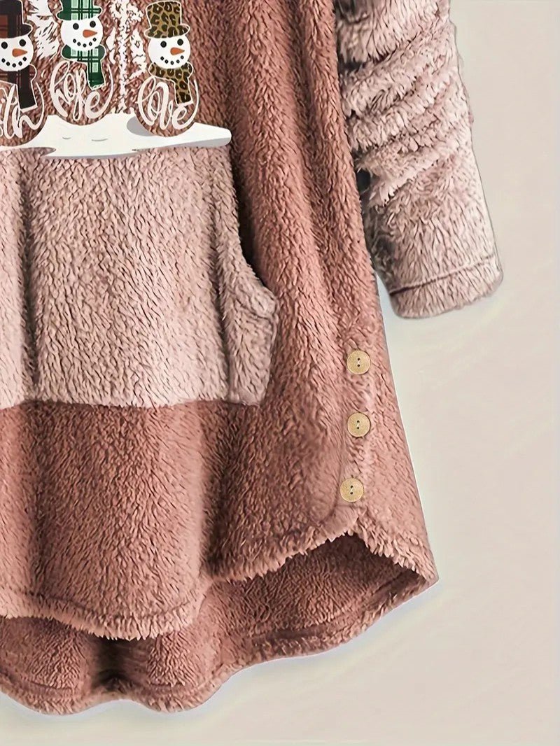 Cozy Winter Snowman Hoodie Sweatshirt