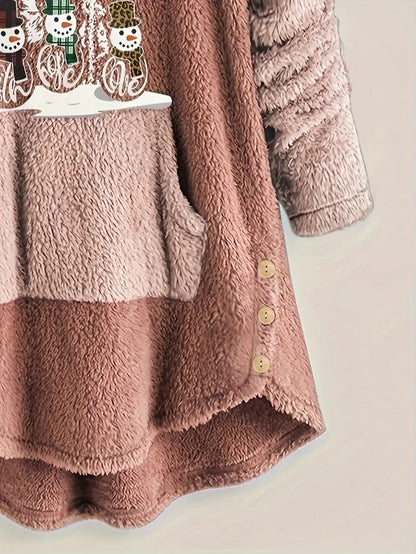 Cozy Winter Snowman Hoodie Sweatshirt