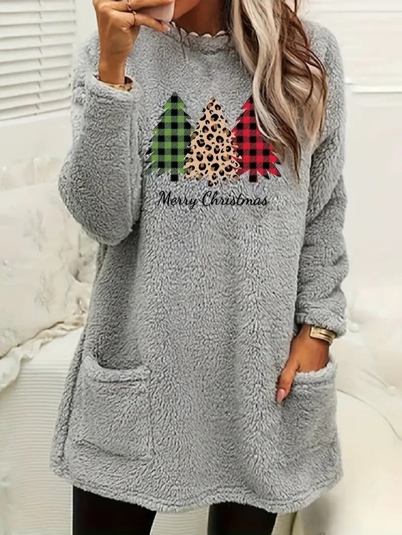 Soft Holiday Tree Graphic Sweatshirt