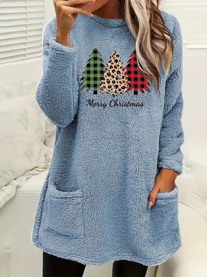 Soft Holiday Tree Graphic Sweatshirt