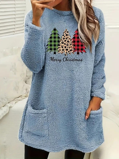 Soft Holiday Tree Graphic Sweatshirt