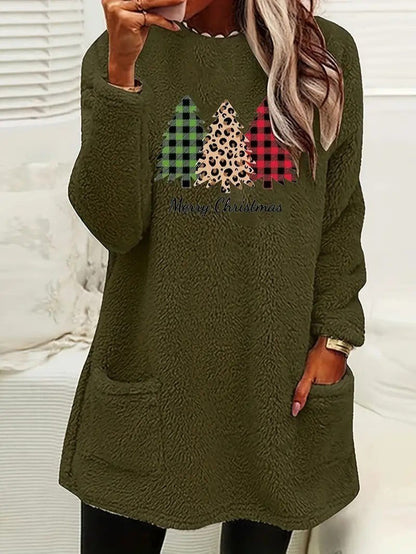 Soft Holiday Tree Graphic Sweatshirt