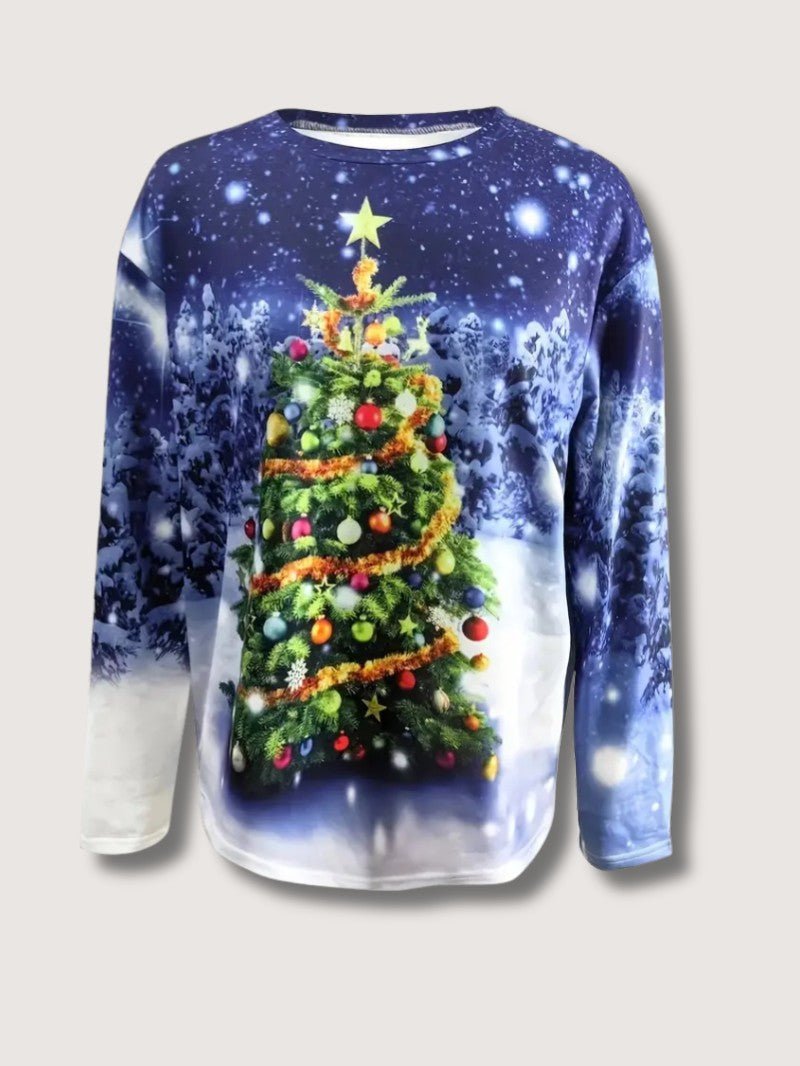 Sparkly Holiday Tree Graphic Sweatshirt