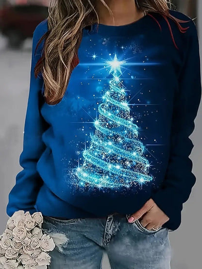 Sparkly Holiday Tree Graphic Sweatshirt