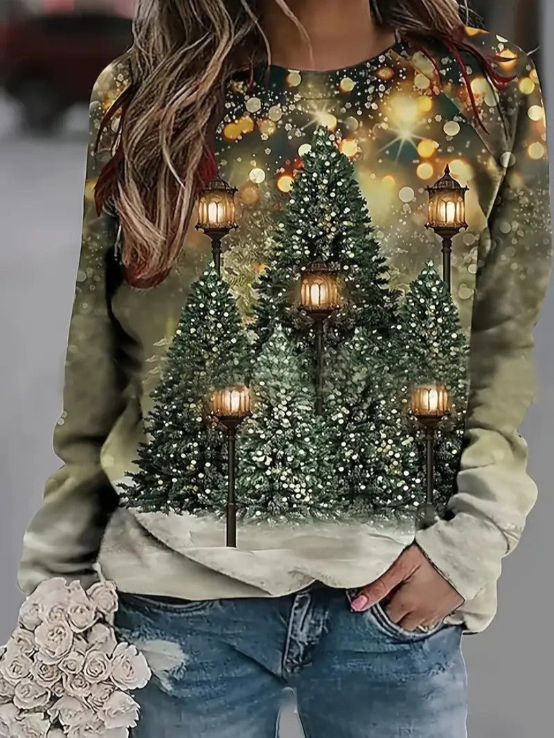 Sparkly Holiday Tree Graphic Sweatshirt