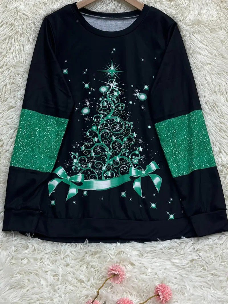 Sparkly Holiday Women's Christmas Sweatshirt