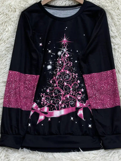 Sparkly Holiday Women's Christmas Sweatshirt