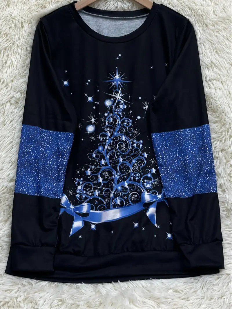 Sparkly Holiday Women's Christmas Sweatshirt