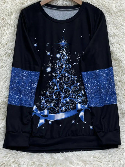 Sparkly Holiday Women's Christmas Sweatshirt