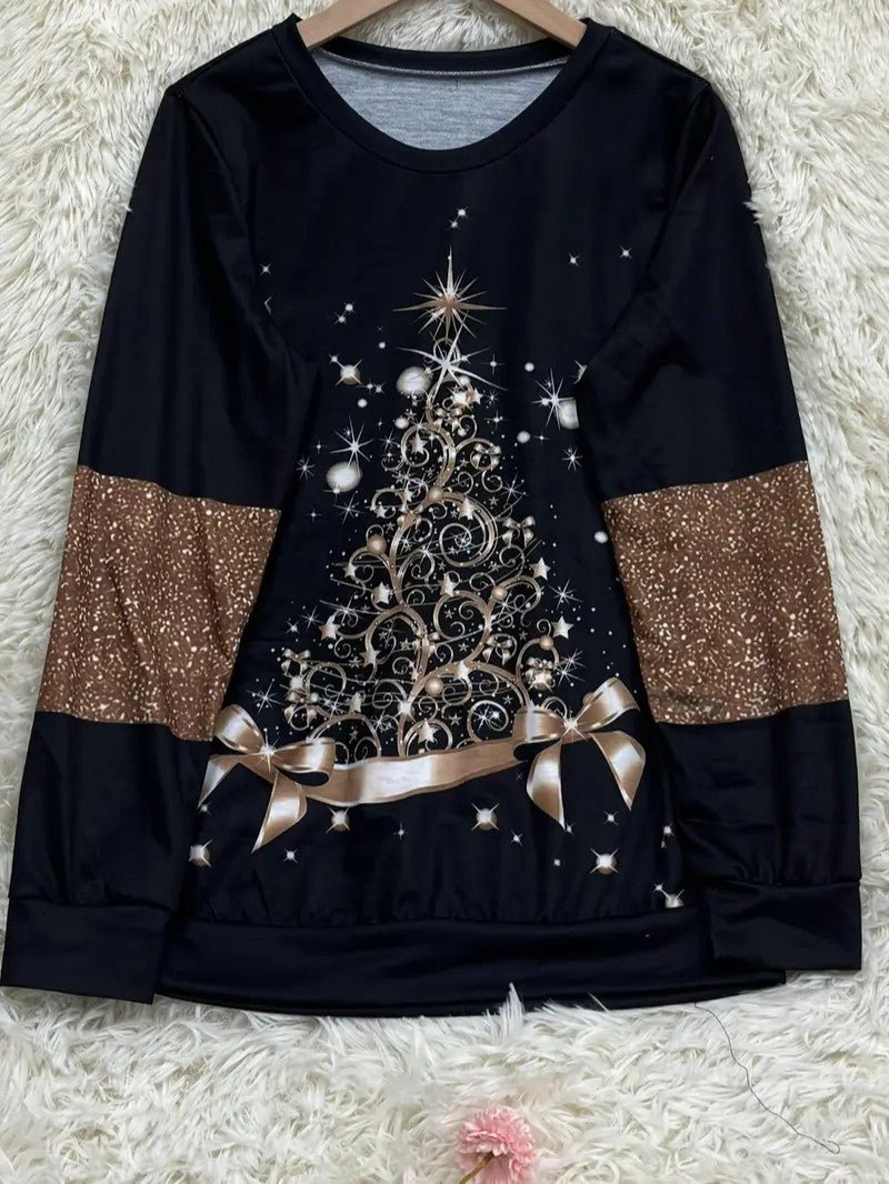 Sparkly Holiday Women's Christmas Sweatshirt