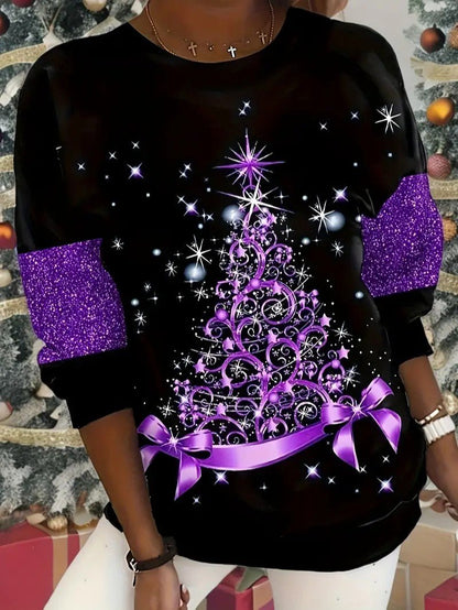 Sparkly Holiday Women's Christmas Sweatshirt