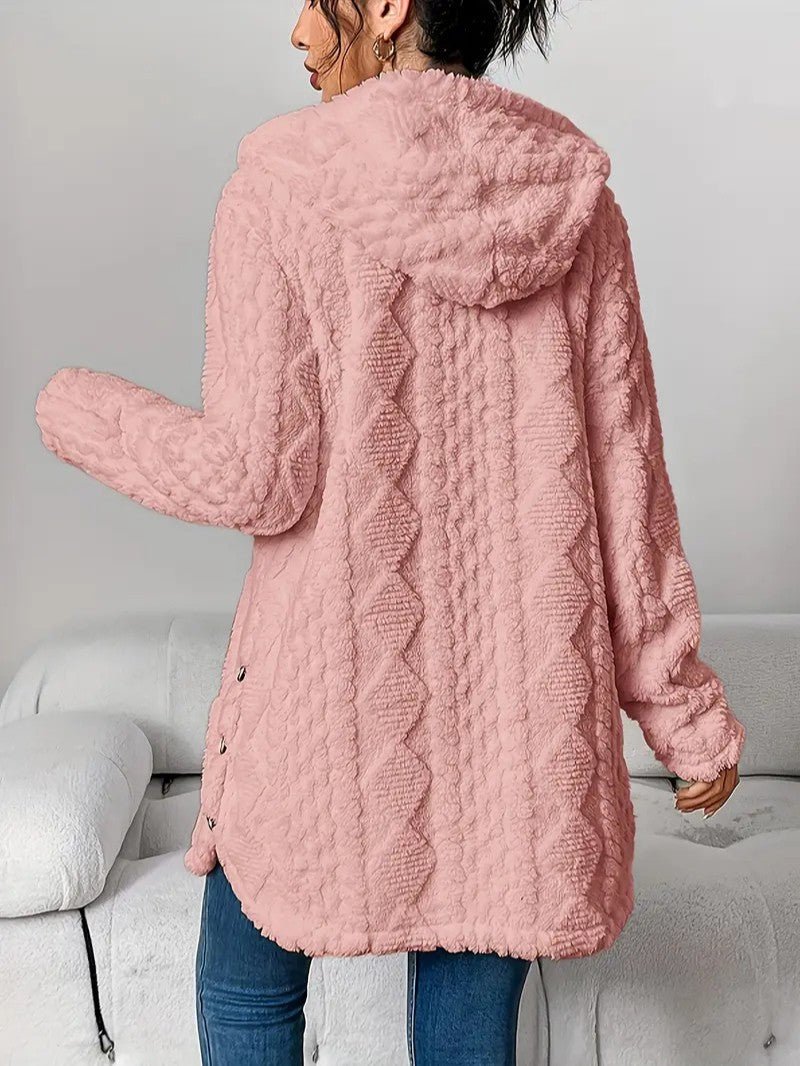 Soft Women's Fleece Hooded Jacket Coat