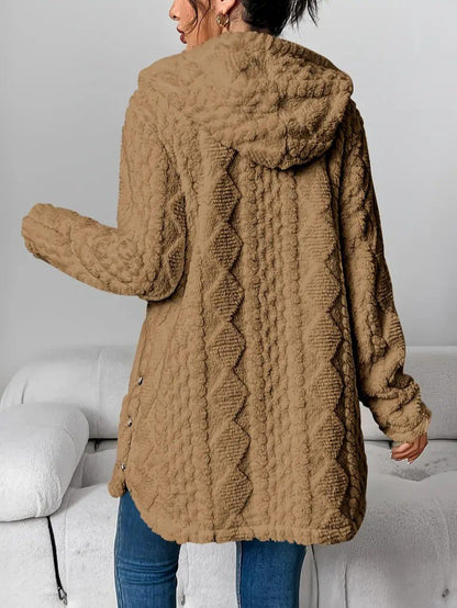 Soft Women's Fleece Hooded Jacket Coat