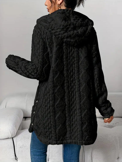 Soft Women's Fleece Hooded Jacket Coat