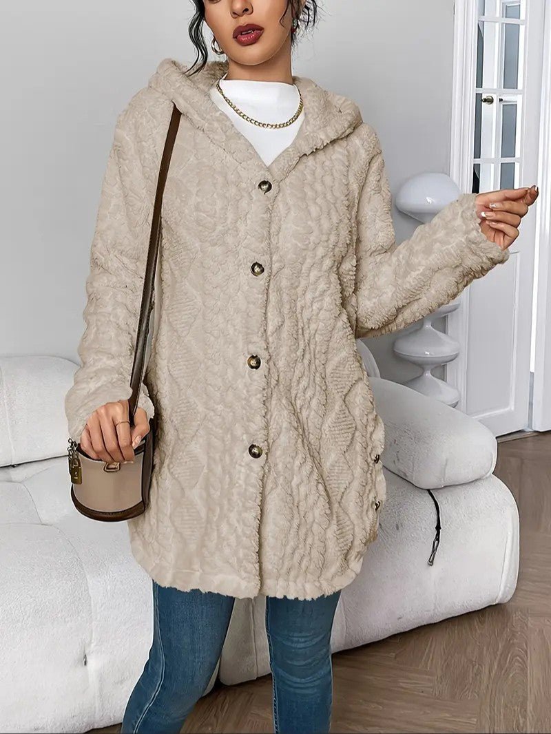 Soft Women's Fleece Hooded Jacket Coat