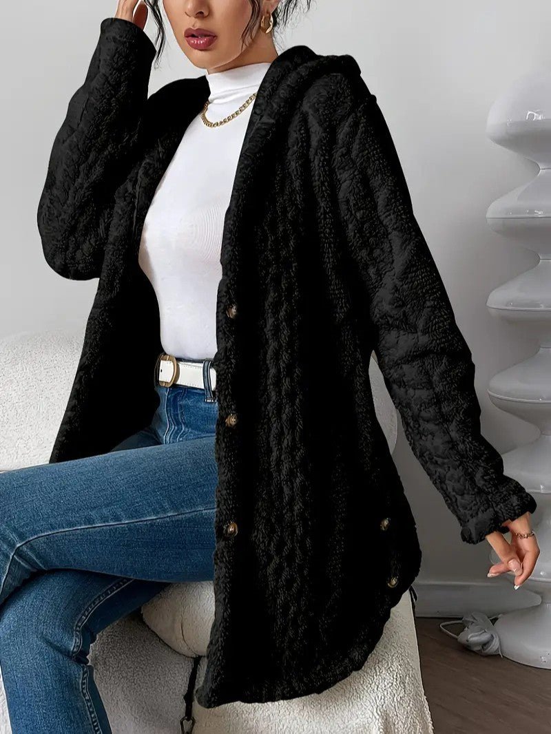 Soft Women's Fleece Hooded Jacket Coat