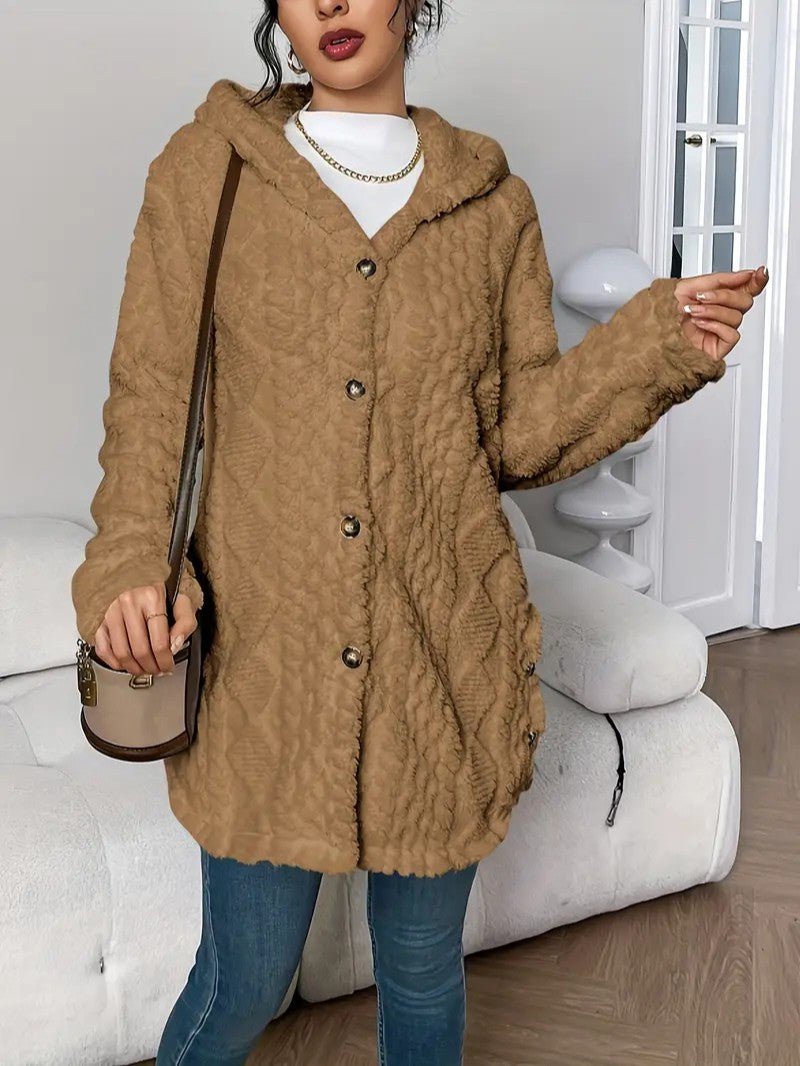 Soft Women's Fleece Hooded Jacket Coat