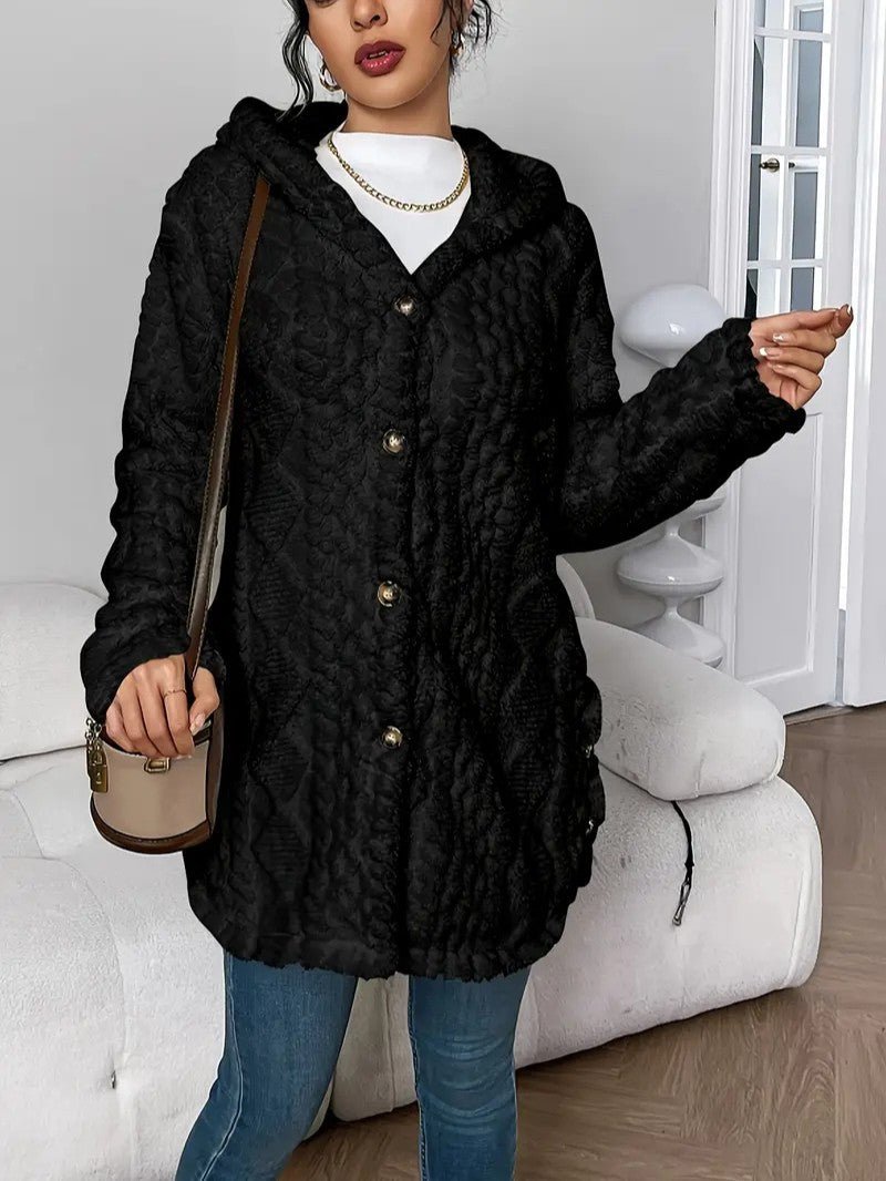 Soft Women's Fleece Hooded Jacket Coat
