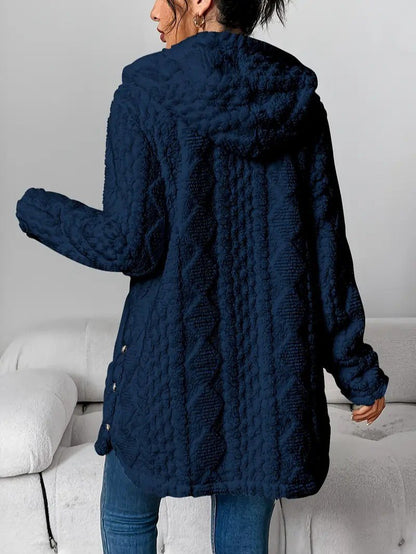 Soft Women's Fleece Hooded Jacket Coat