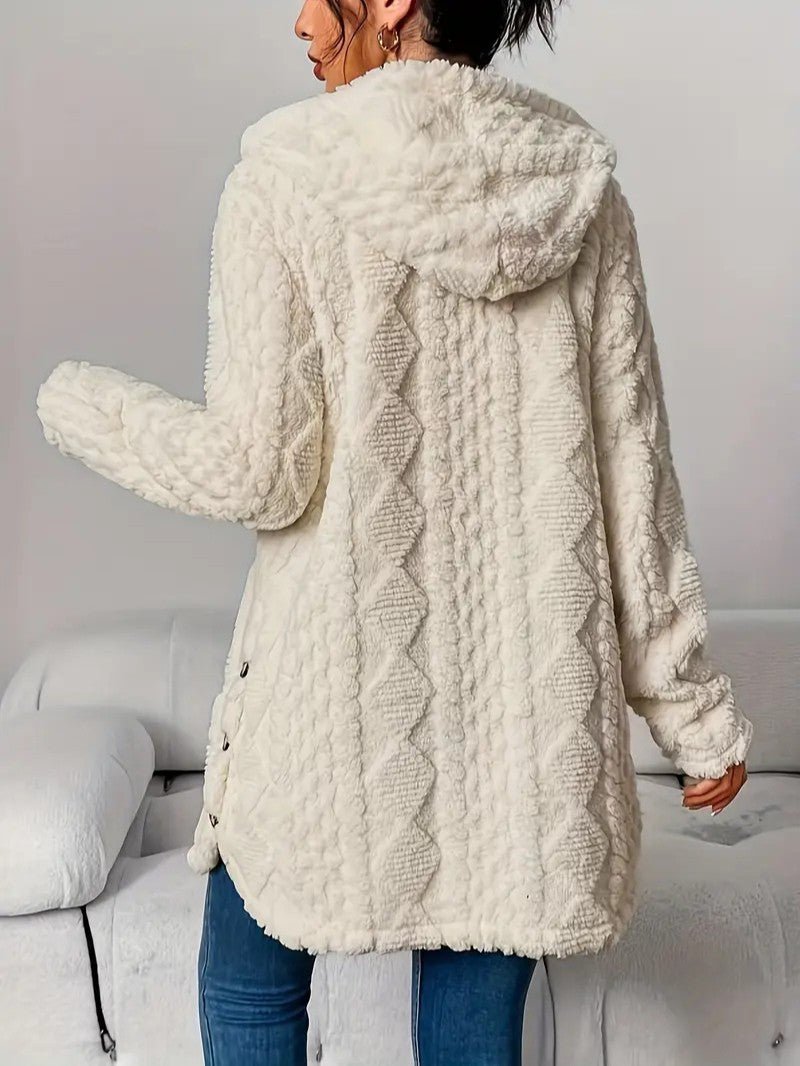 Soft Women's Fleece Hooded Jacket Coat