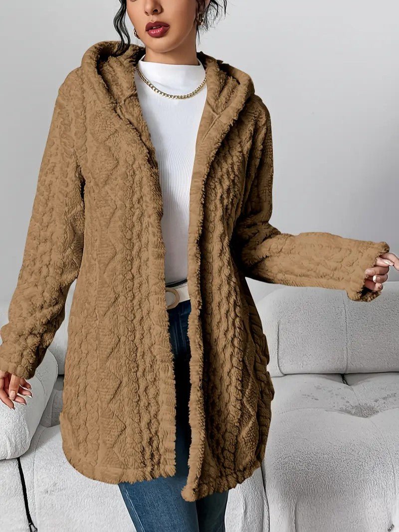 Soft Women's Fleece Hooded Jacket Coat