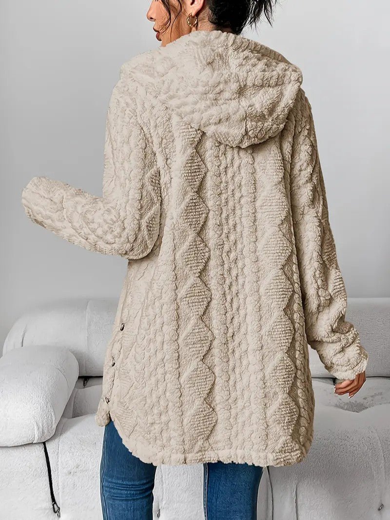 Soft Women's Fleece Hooded Jacket Coat