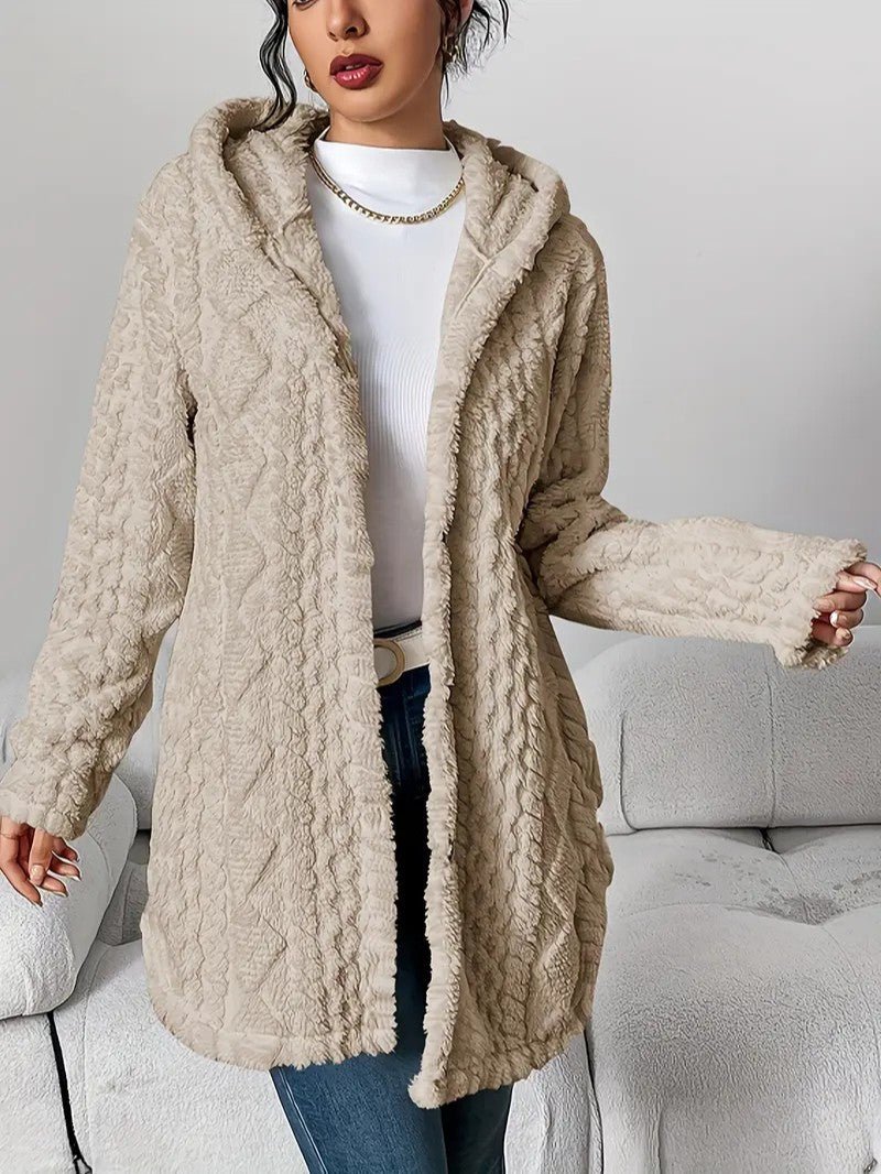Soft Women's Fleece Hooded Jacket Coat