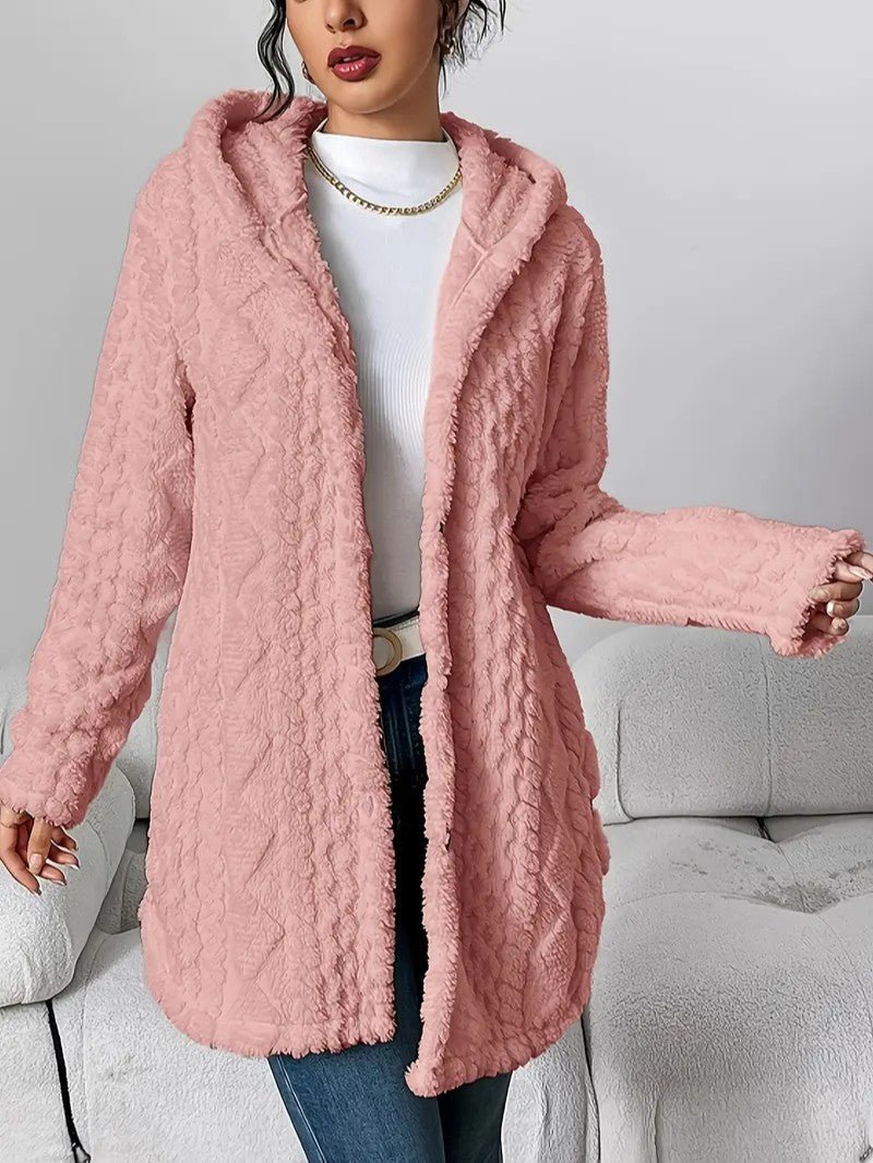 Soft Women's Fleece Hooded Jacket Coat