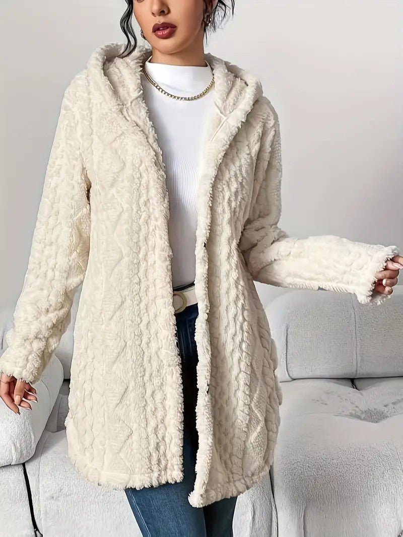 Soft Women's Fleece Hooded Jacket Coat