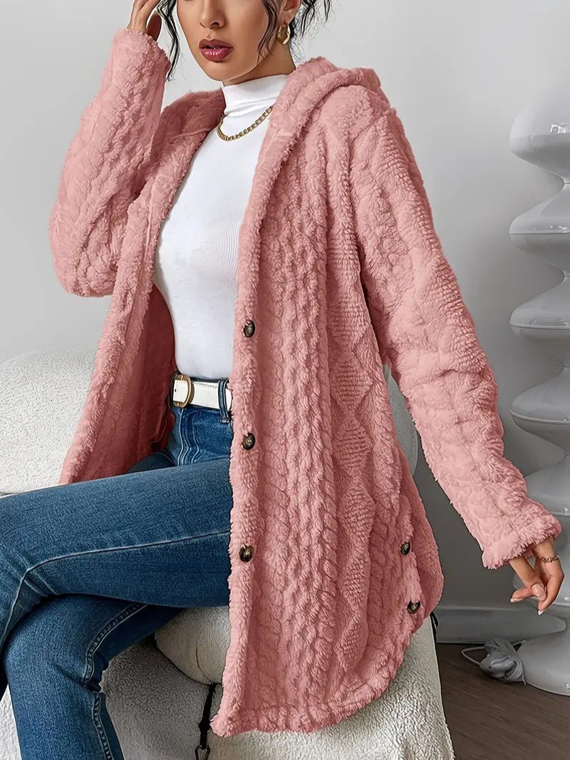 Soft Women's Fleece Hooded Jacket Coat
