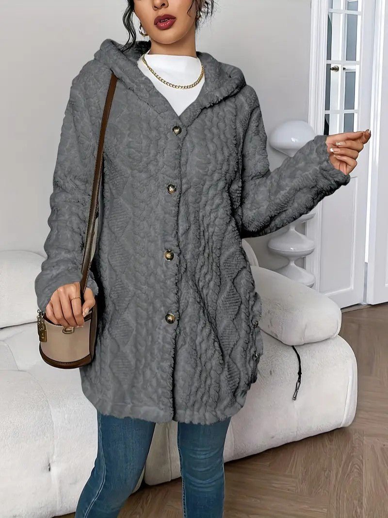 Soft Women's Fleece Hooded Jacket Coat