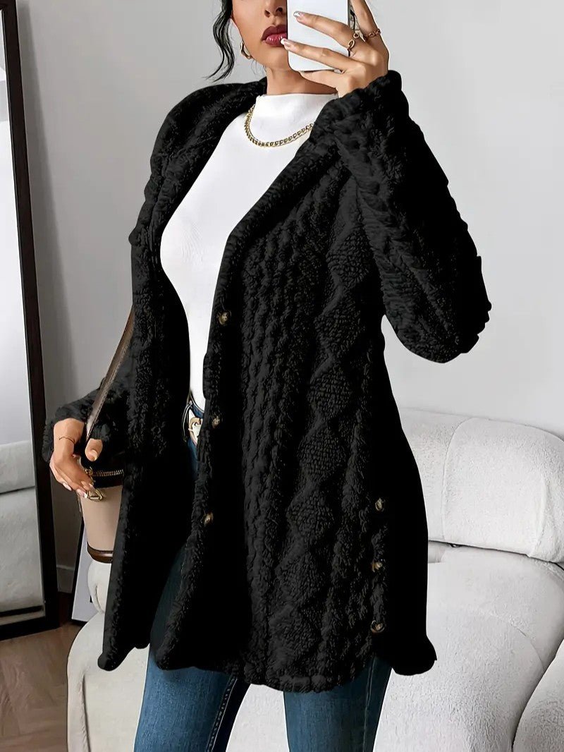 Soft Women's Fleece Hooded Jacket Coat