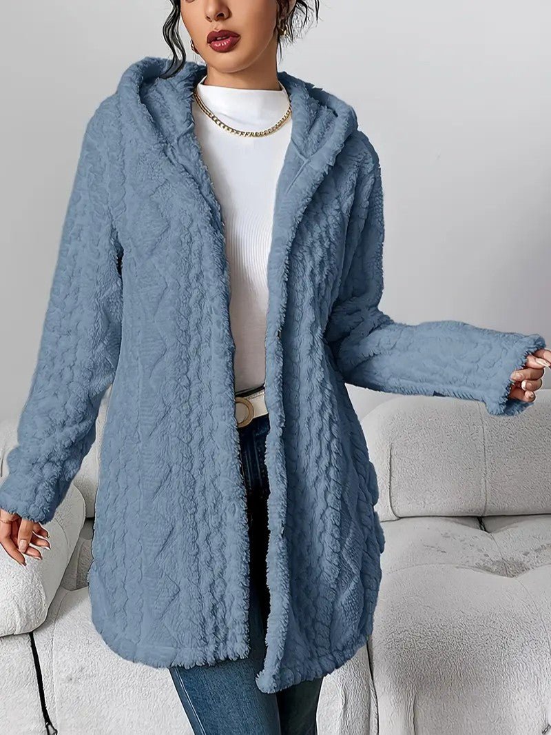 Soft Women's Fleece Hooded Jacket Coat