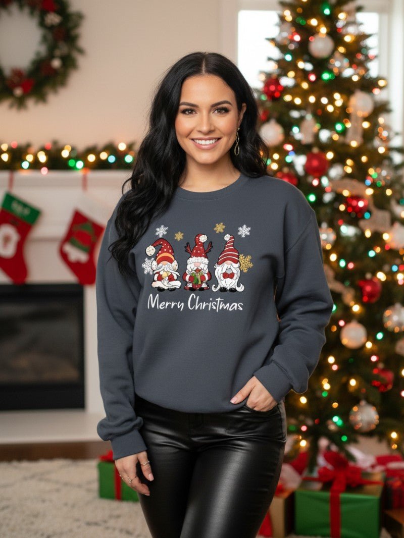 Fun Holiday Gnome Women's Sweatshirt - OutfitLondon