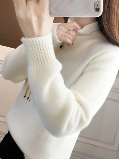 Ladies' Christmas Tree Crew Neck Knit Sweater