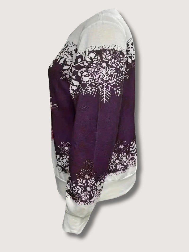 Ladies Festive Holiday Sweatshirt