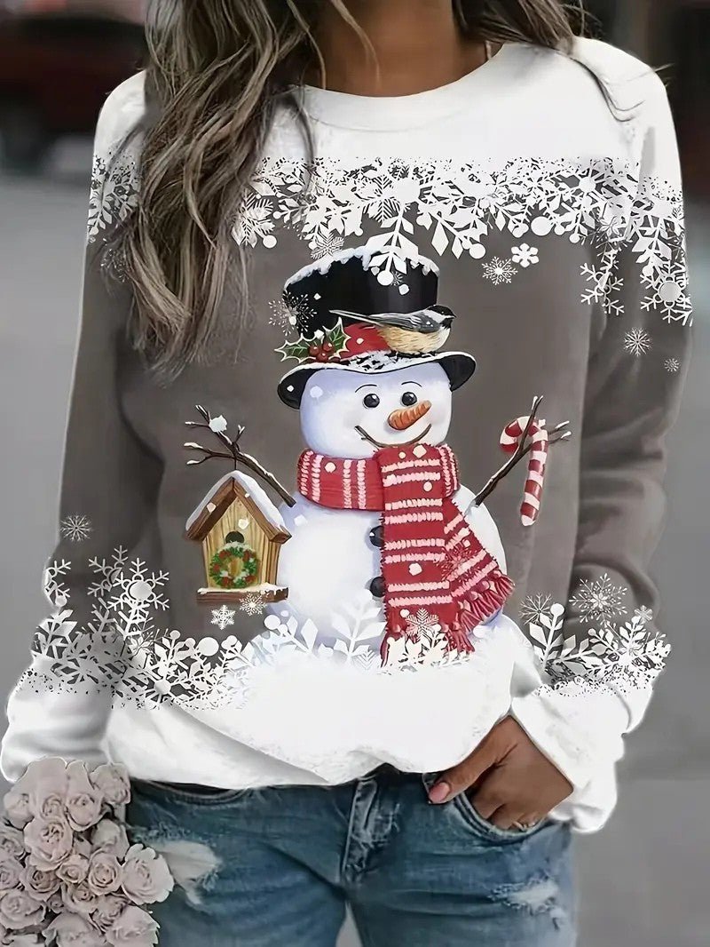 Ladies Festive Holiday Sweatshirt