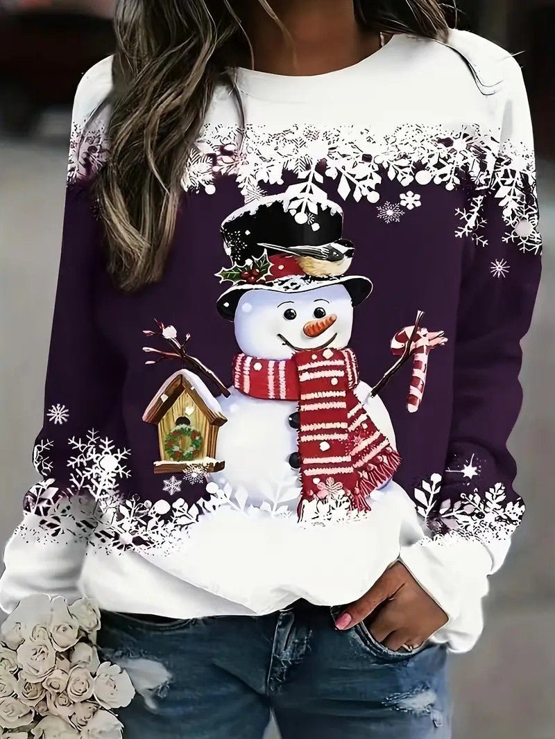 Ladies Festive Holiday Sweatshirt
