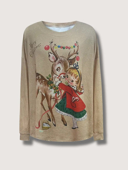 Ladies Classic Rudolph Holiday Sweatshirt