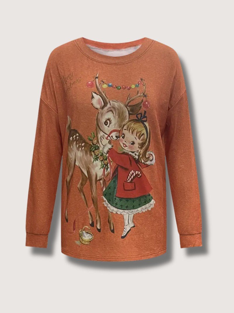 Ladies Classic Rudolph Holiday Sweatshirt