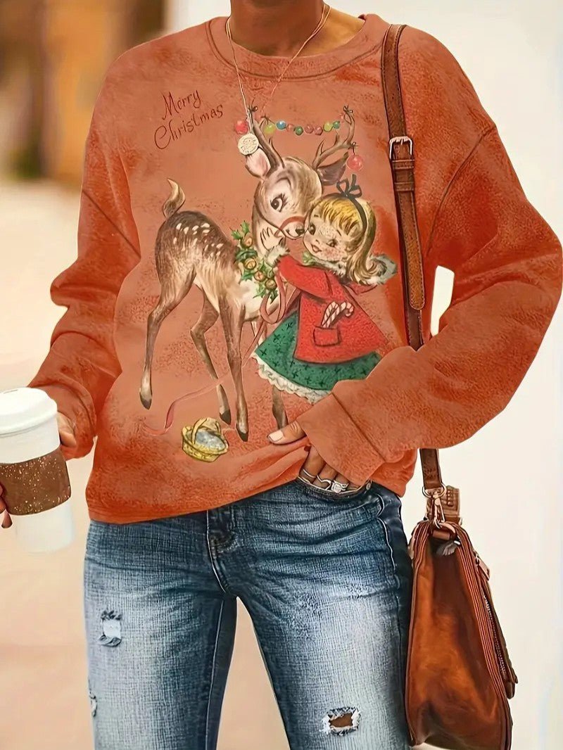Ladies Classic Rudolph Holiday Sweatshirt