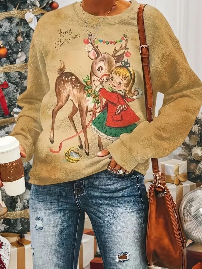 Ladies Classic Rudolph Holiday Sweatshirt