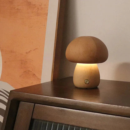 Warm Ambient Mushroom LED Desk Lamp with Dimmer
