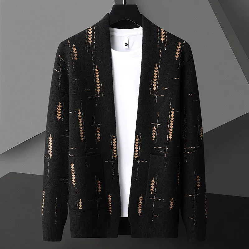 Men's Cozy Open Front Cardigan Sweater