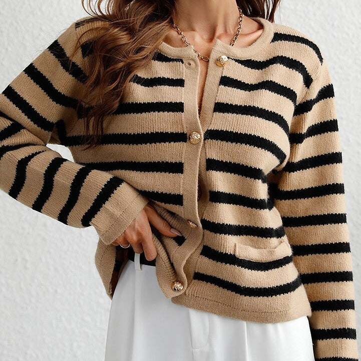 Cozy Ladies' Knit Winter Cardigan Sweater - OutfitLondon