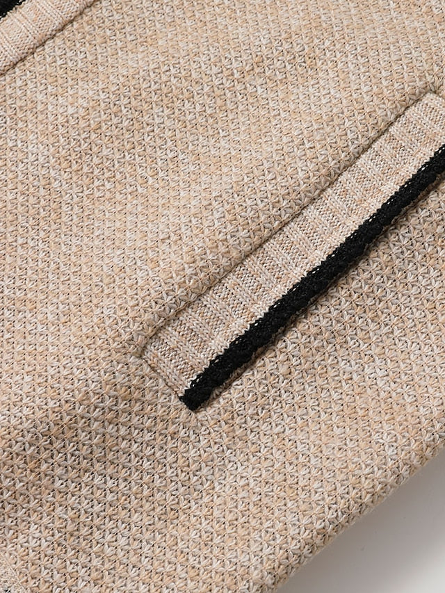 Men's Cozy Ribbed Crew Neck Sweater Cardigan